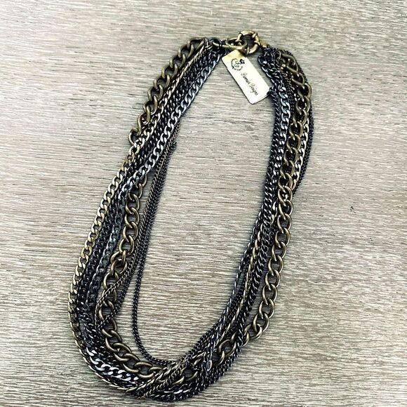 Premier Designs Mixed Metals Chain Necklace - Picture 1 of 3